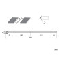 Aluminium Contiguous Connection Profile For 28 mm Kitchen Countertops