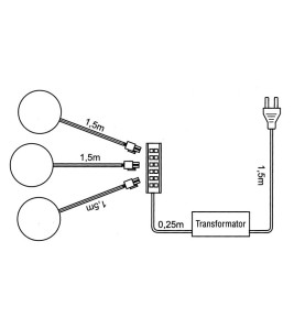 OSV-LED3 Set Of LED Spotlights And Transformer - scheme