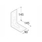 DMX KP 7 Wide Strengthened Angle Bracket - 145 x 145 x 90 mm