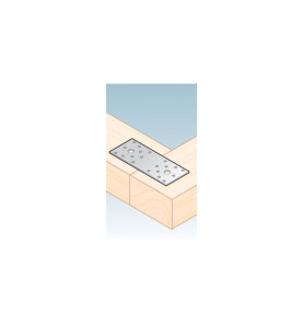Плоска метална планка с перфорация LP 1C черна - 100 x 35 мм