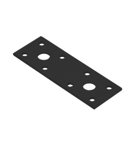 Плоска метална планка с перфорация LP 1C черна - 100 x 35 мм