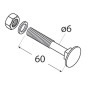 Carriage bolt DOMAX with black head M6 - 4pcs
