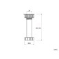Пластмасово кухненско краче с регулиране KAMA - 135 - 150 мм