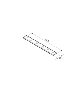 LW 100 Straight Metal Plate - 97.5 х 15 mm