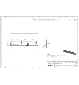 LW 100 Straight Metal Plate - 97.5 х 15 mm