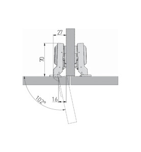 GTV Soft Closing Furniture Hinge - Half Overlay