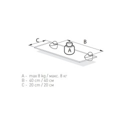 GTV Pelican Shelf Support - Small, Matt Chrome