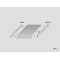 Aluminium End Profile For 28 mm Kitchen Countertops - Right