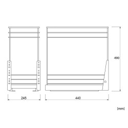 Кухненски кош за вграждане в шкаф KAMA DMK-300