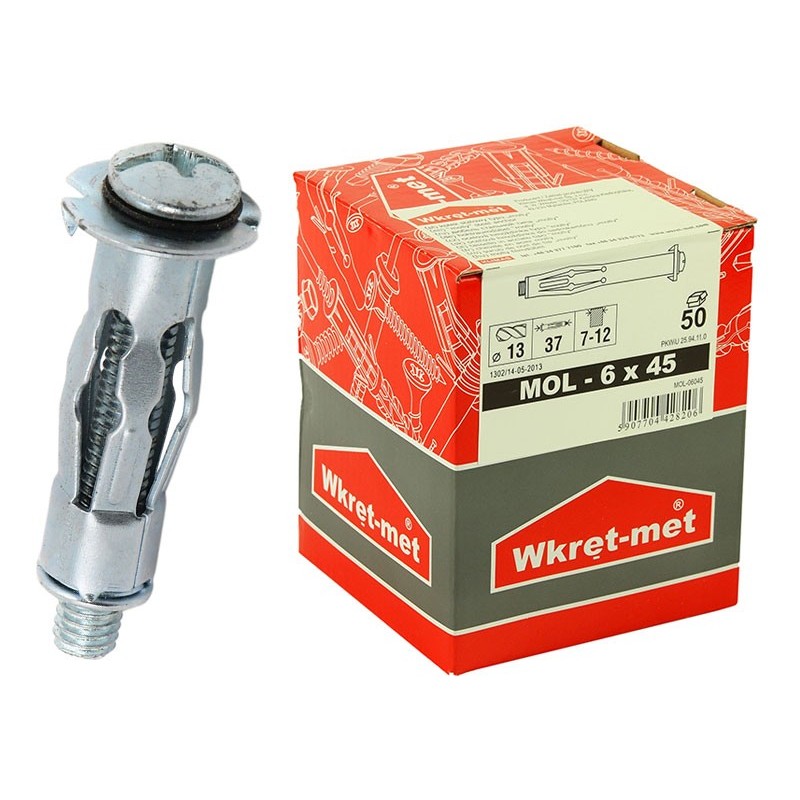 Wkret-met "Molly" Steel Anchors - 6 x 45 mm