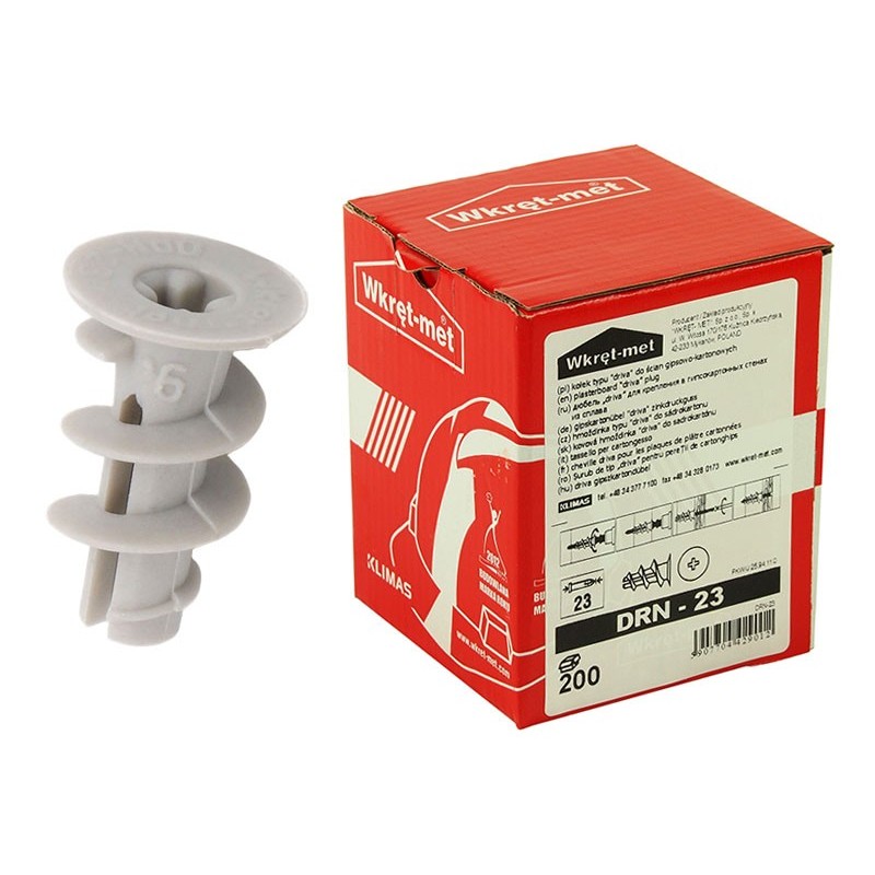 Wkret-met DRN-23 Plasterboard Nylon Plugs
