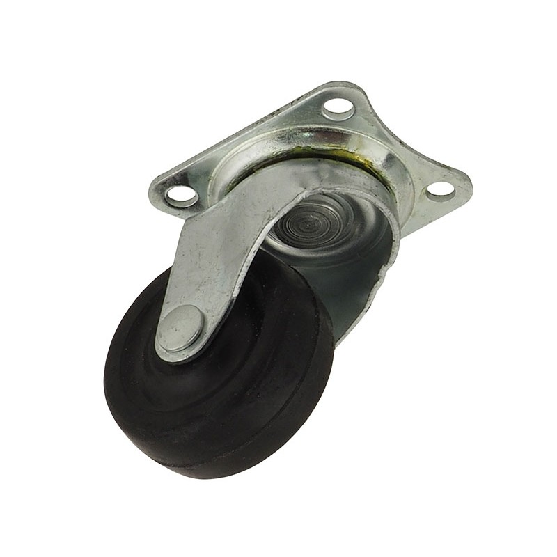 GTV LAG Rubberized Furniture Castor With Ball-bearing Plate - ∅38 mm