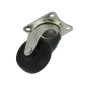 GTV LAG Rubberized Furniture Castor With Ball-bearing Plate - ∅38 mm