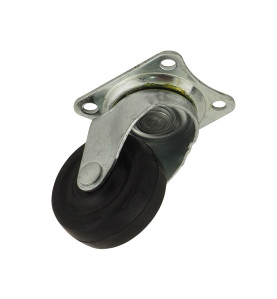 KM-LAG Rubberized Furniture Castor With Ball-bearing Plate - 38 mm