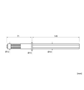 RA-SHP Hidden Shelf Support With Hanger Bolt - scheme