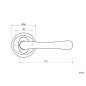 Draco Interior Door Handles - Standard Key, Gold