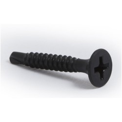 Gypsum To Steel Self-drilling Screw - Black, 3.5 x 25 mm