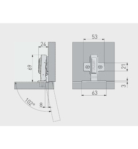 KAMA Soft Closing Furniture Hinge - Full Overlay