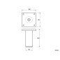 741 Aluminium Furniture Leg - 100 mm 741 Aluminium Furniture Leg - 100 mm