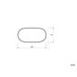 KAMA Oval Metal Wardrobe Rail - 3 m KAMA Oval Metal Wardrobe Rail - 3 m
