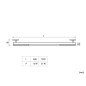 GTV Luminous Wardrobe Rail - 1220 mm