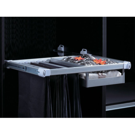 KAMA F27 Trousers Rack With Basket - 764 mm