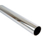GTV Round Metal Wardrobe Rail - 1 m, 25 mm, Chrome