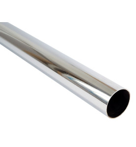Round Metal Wardrobe Rail - 3 m, 25 mm, Chrome
