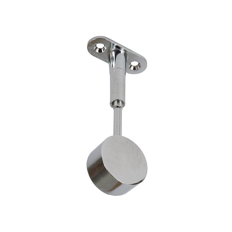 GTV Adjustable End Holder For Round Wardrobe Rail - 25 mm, Chrome