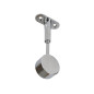 GTV Adjustable End Holder For Round Wardrobe Rail - 25 mm, Chrome