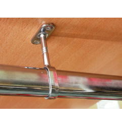 Oval Wardrobe Rail Holder - Middle