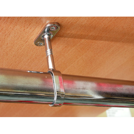 Oval Wardrobe Rail Holder - Middle