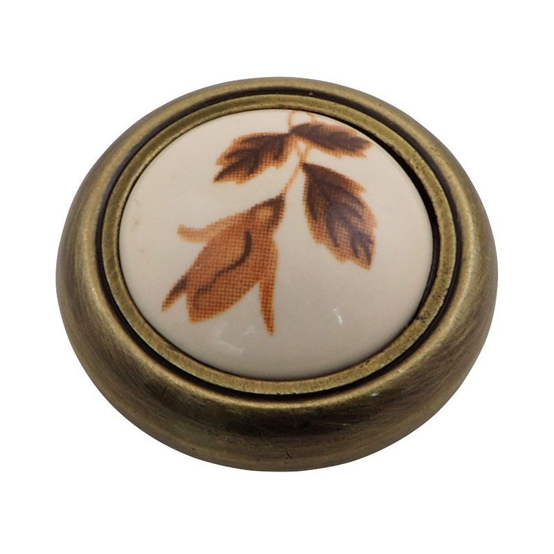 KAMA 3350 Retro Furniture Handle - Brown Flower, With Screw