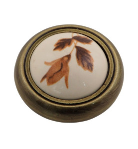 MD-3350 Brown Flower Retro Furniture Handle