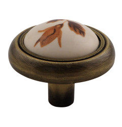 MD-3350 Brown Flower Retro Furniture Handle