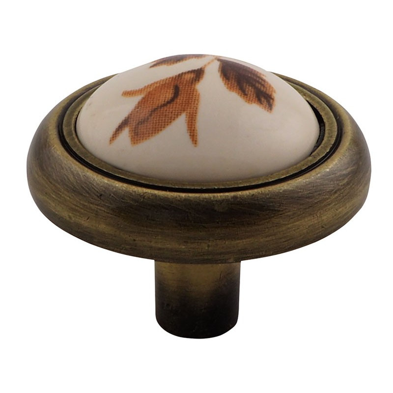 MD-3350 Brown Flower Retro Furniture Handle