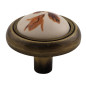 KAMA 3350 Retro Furniture Handle - Brown Flower, With Screw