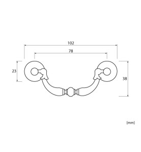 MD-8818 Retro Furniture Handle - scheme