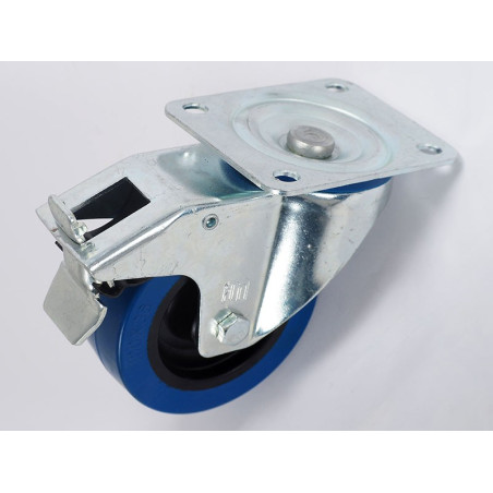 Adam Hall 372191 Ball-bearing Swivel Castor With Plate And Brake - ∅100 mm