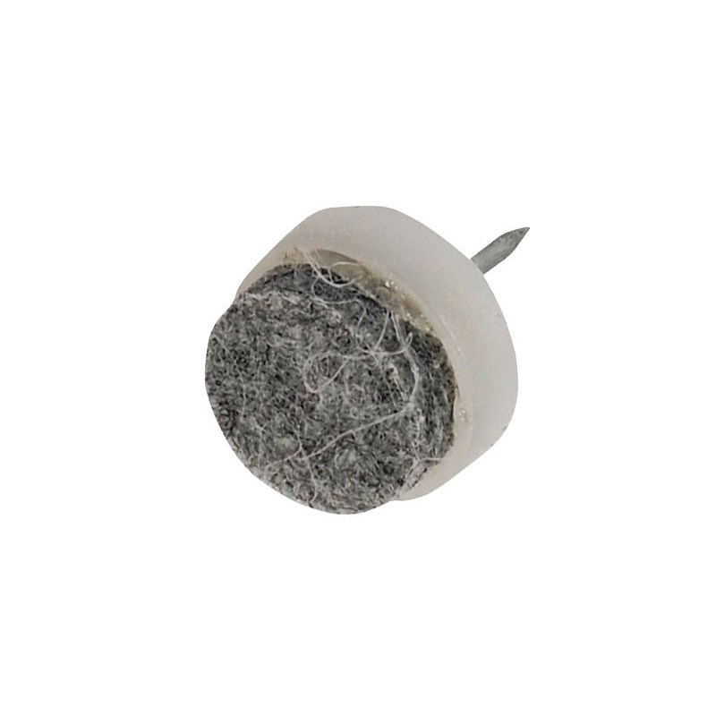 KAMA Plastic Glide With Nail - ∅17 mm, White