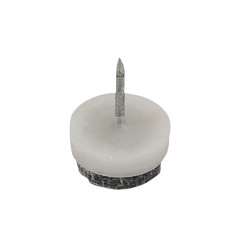 KAMA Plastic Glide With Nail - ∅17 mm, White