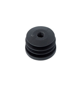 Round Tube End Cap - 40 mm, M10, Black