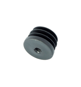 Round Tube End Cap - 40 mm, M10, Black