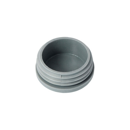 Round Tube End Cap - 40 mm, Grey