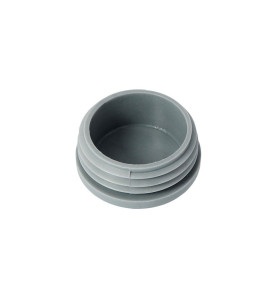Round Tube End Cap - 40 mm, Grey