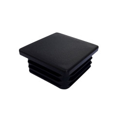 Square Tube End Cap - 50 x 50 mm, Black