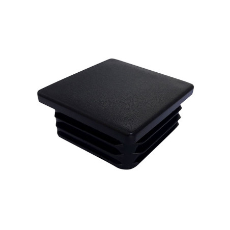 Square Tube End Cap - 50 x 50 mm, Black