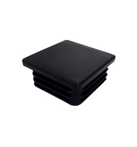 Square Tube End Cap - 50 x 50 mm, Black
