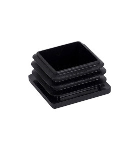 Square Tube End Cap - 40 x 40 mm, Black