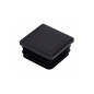 Square Tube End Cap - 40 x 40 mm, Black